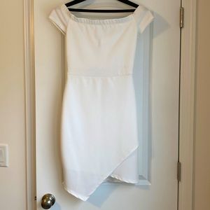 White midi dress